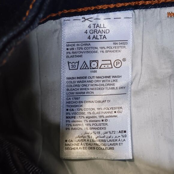 Old Navy Rockstar Skinny Jeans Women Size 4 Tall Dark Blue Denim Cotton Mid Rise - Picture 3 of 7